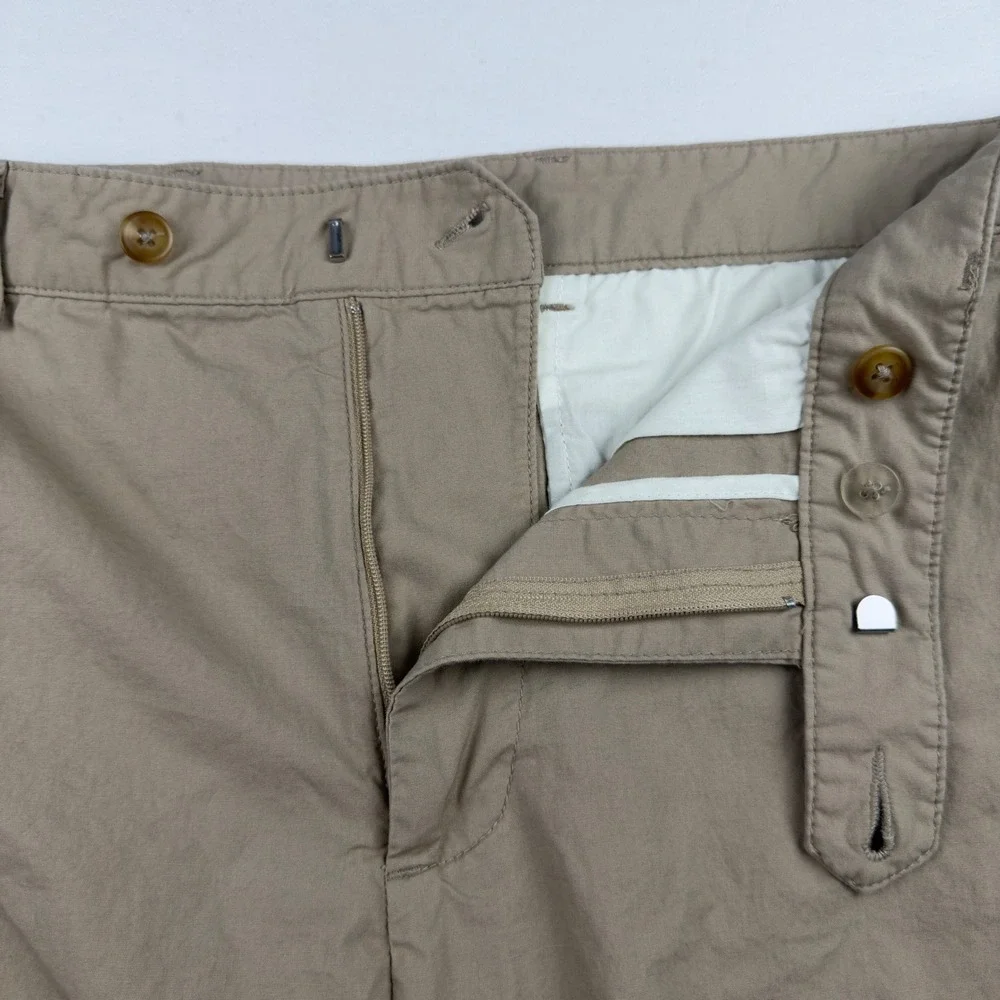Fairway & Greene Mens Golf Chino Shorts Khaki Tan Stretch Cotton Size 34 W34